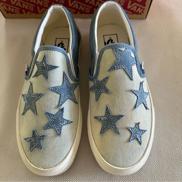Vans Classic Starry Night Denim Women's Slip On Shoes - Women’s Size 8 NWOT - Picture 4 of 8
